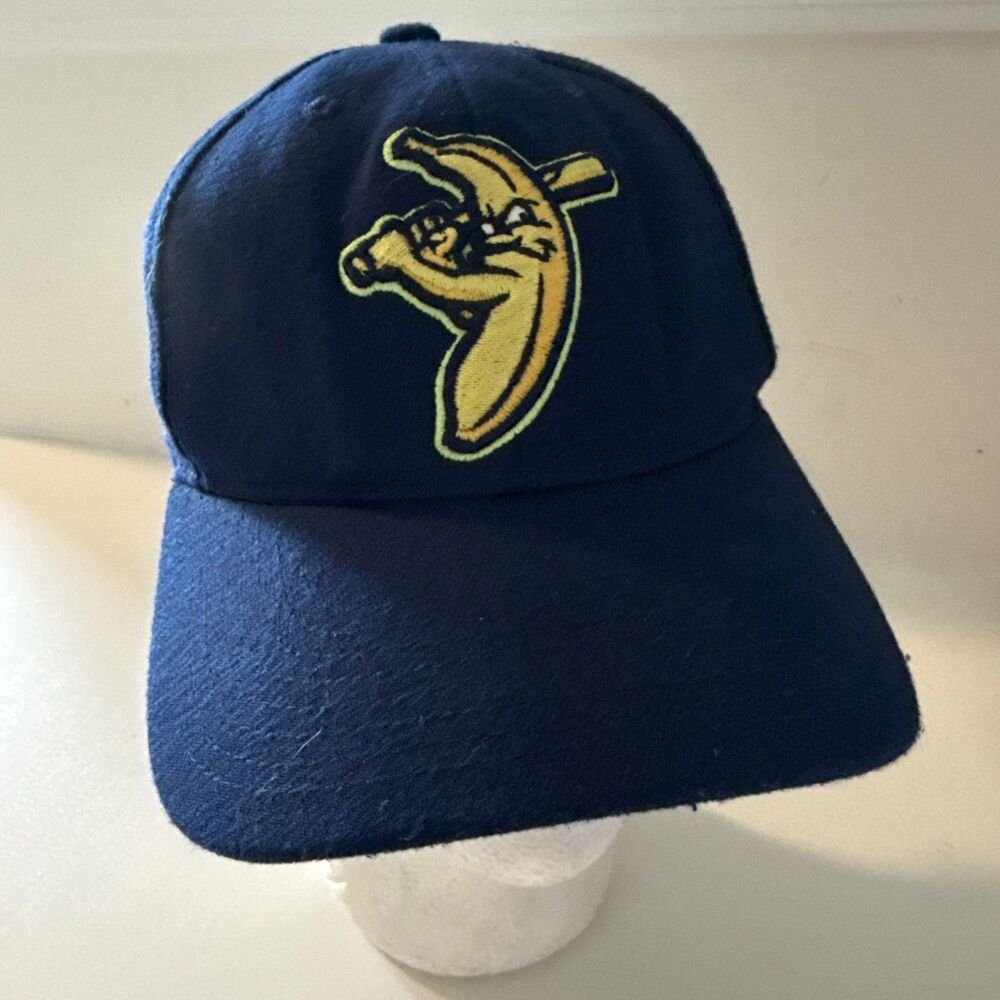 Savannah Bananas Baseball Zephyr Fitted Flex SIZE SMALL Structured Navy Hat Cap